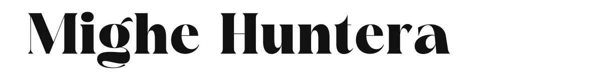 Mighe Huntera original font preview