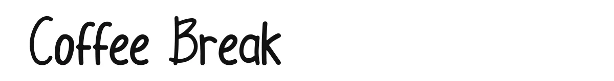 Coffee Break original font preview