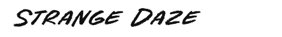 Strange Daze original font preview