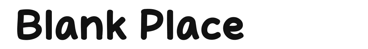 Blank Place font preview