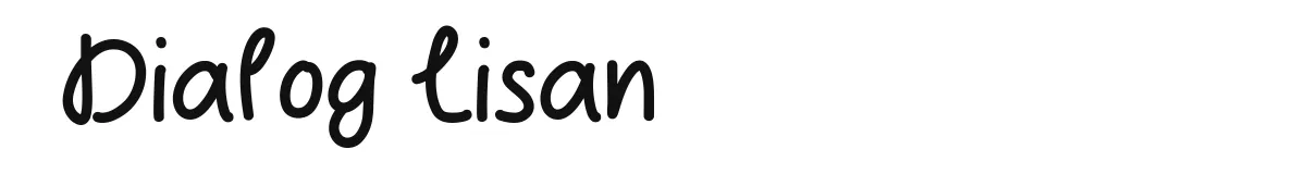 Dialog Lisan original font preview