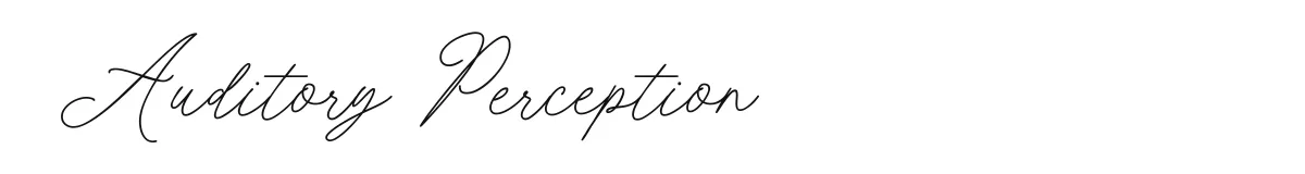 Auditory Perception original font preview