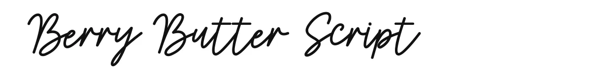 Berry Butter Script font preview