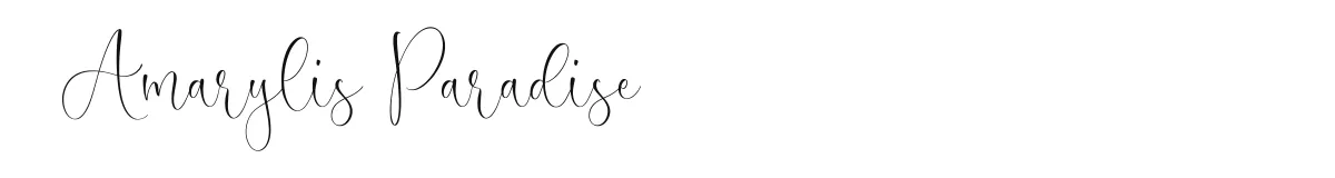 Amarylis Paradise font preview