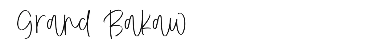 Grand Bakaw original font preview