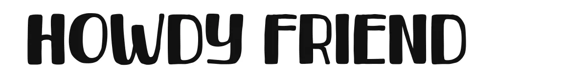 Howdy Friend original font preview