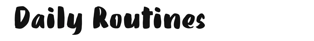 Daily Routines font preview