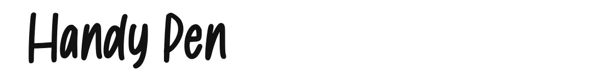 Handy Pen original font preview