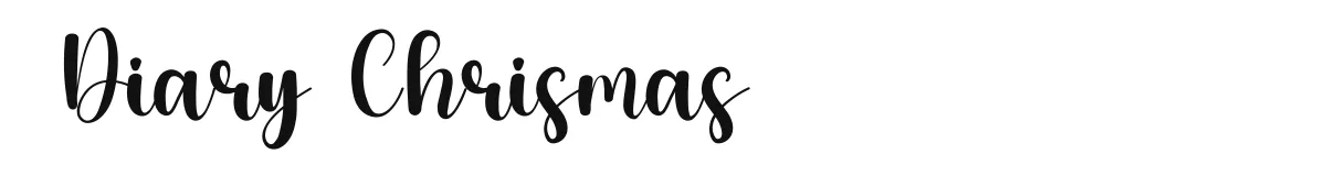 Diary Chrismas original font preview