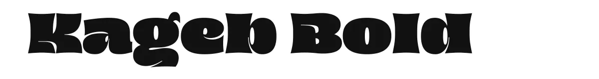 Kageb Bold original font preview