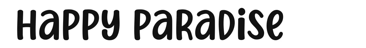 Happy Paradise font preview