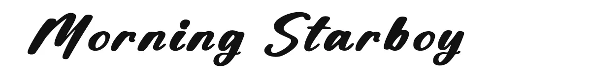 Morning Starboy original font preview