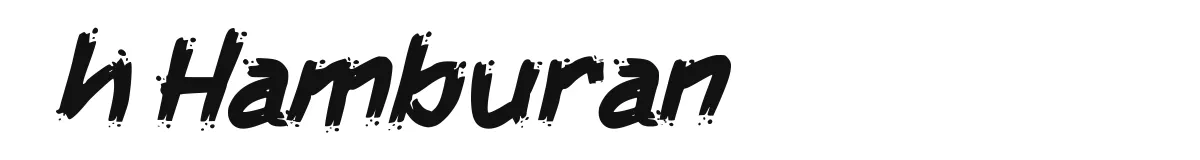 h Hamburan font preview