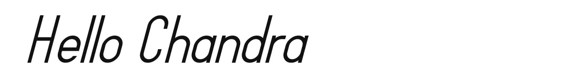 Hello Chandra Italic preview