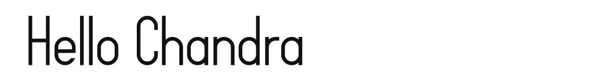 Hello Chandra font preview