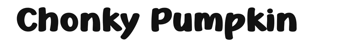 Chonky Pumpkin font preview