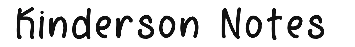 Kinderson Notes font preview
