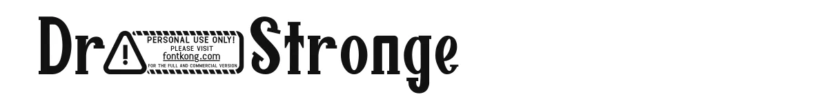 Dr.Stronge original font preview
