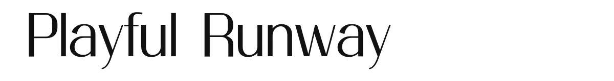 Playful Runway font preview
