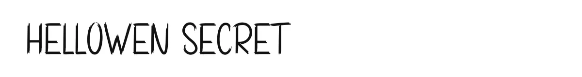 Hellowen Secret font preview
