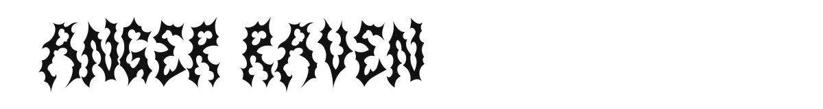 Anger Raven original font preview