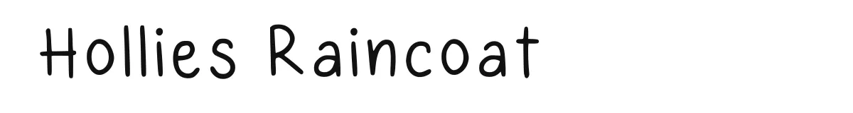 Hollies Raincoat font preview