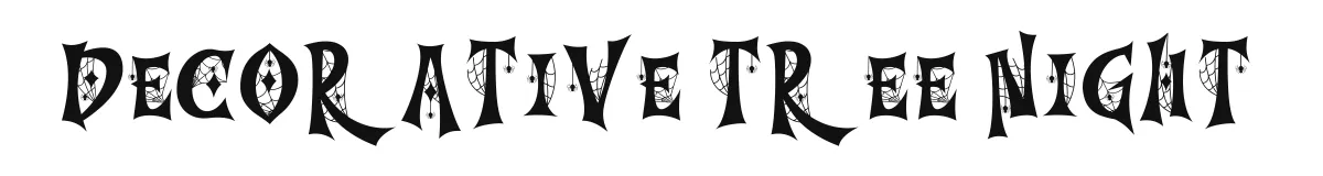 Decorative Tree Night original font preview