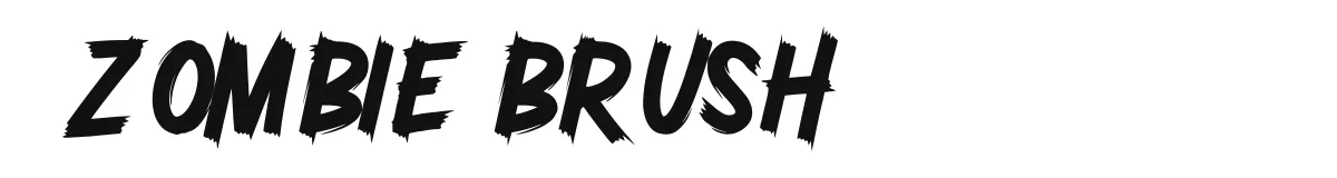 Zombie Brush font preview