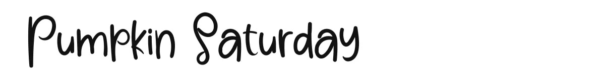 Pumpkin Saturday original font preview