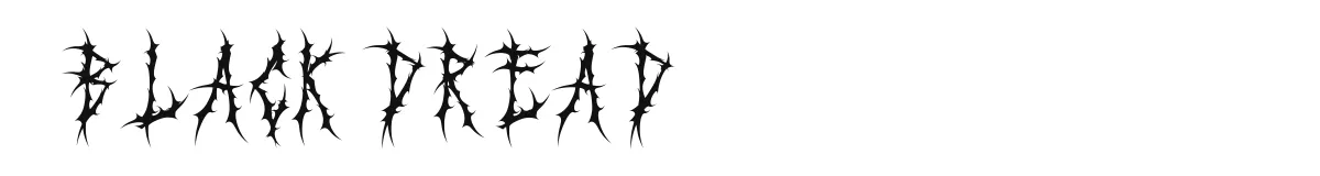 Black Dread font preview