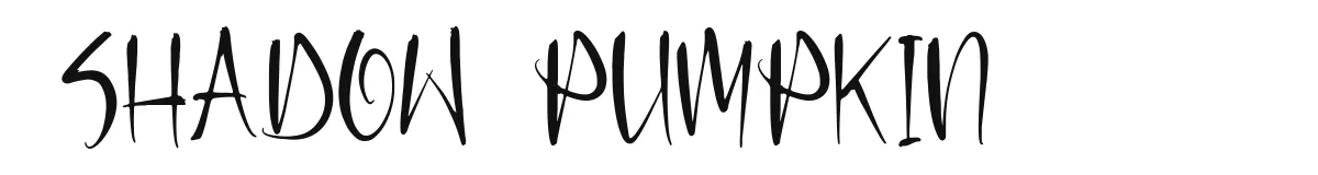 Shadow Pumpkin font preview