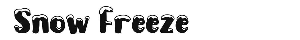 Snow Freeze font preview