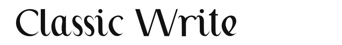 Classic Write font preview