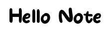 Hello Note