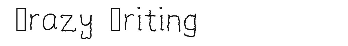 Crazy Writing original font preview