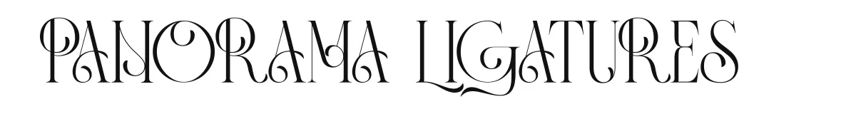 Panorama Ligatures font preview