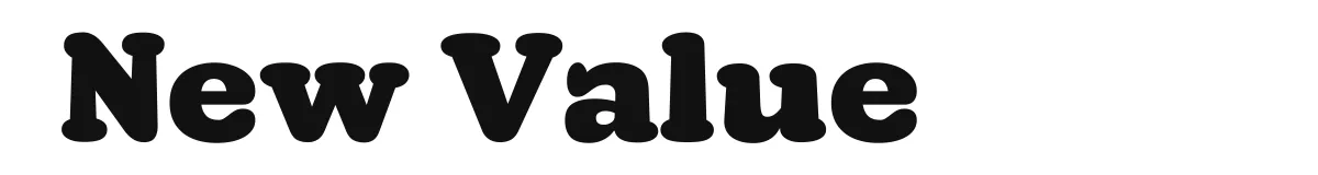 New Value font preview