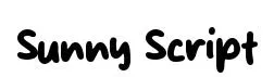 Sunny Script font preview