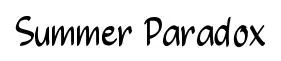 Summer Paradox font preview