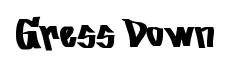 Gress Down font preview