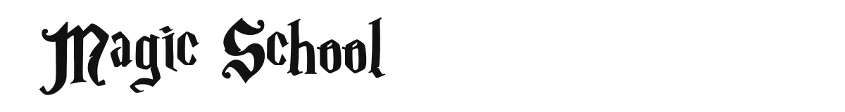 Magic School original font preview