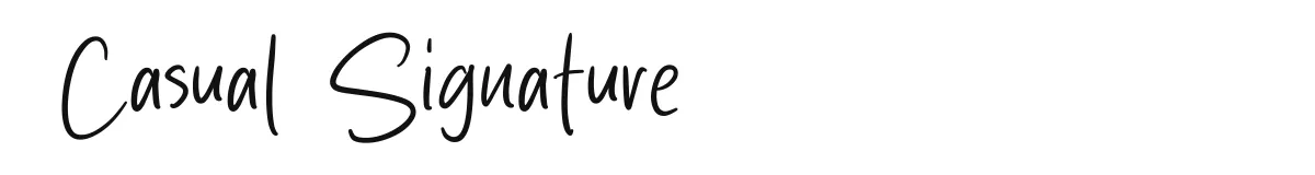 Casual Signature font preview