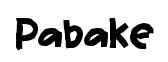 Pabake original font preview