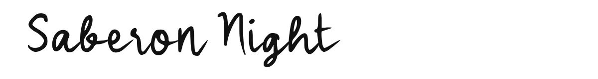 Saberon Night font preview