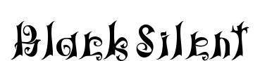 Black Silent original font preview