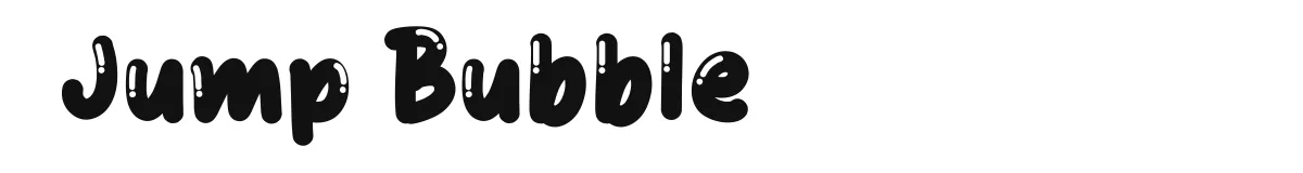Jump Bubble font preview