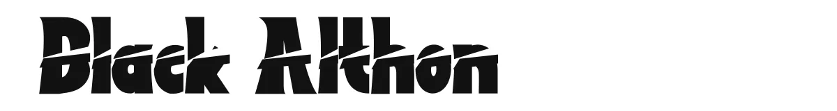 Black Althon original font preview