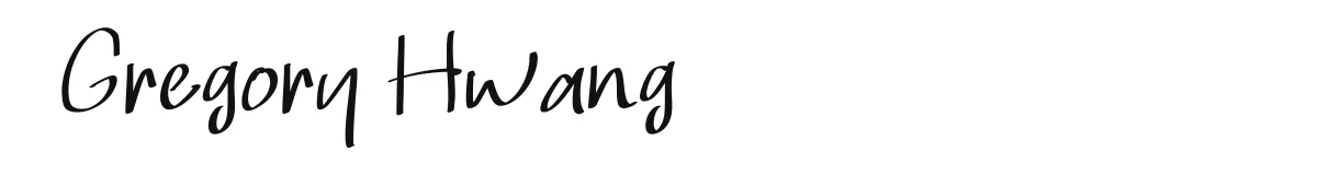 Gregory Hwang original font preview