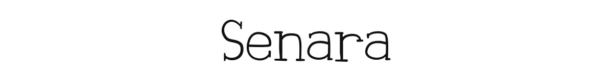 Senara original font preview
