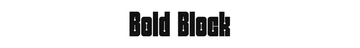 Bold Block original font preview